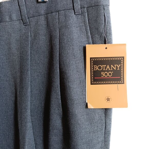44x30 Vintage Men's Dress Pants Botany 500 Wool Blend W44 L30 Classic 1970's - Picture 2 of 4